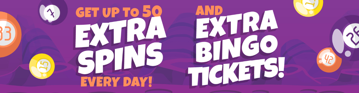 Kozmo Bingo: Get up to 50 Extra Spins Every Day and Extra Bingo Tickets!