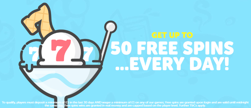 Sundae Bingo: Get 50 Free Spins Everyday