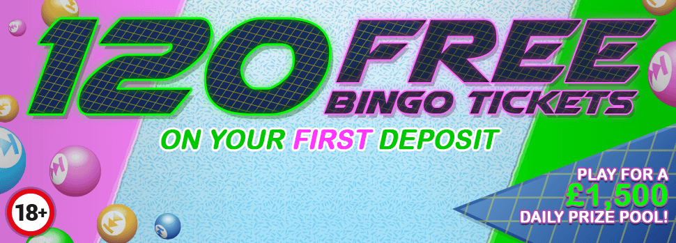 Rewind Bingo: Get 120 Free Bingo Tickets On Your First Deposit!